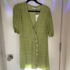 Faithful the Brand lime green Bianca Dress NWT